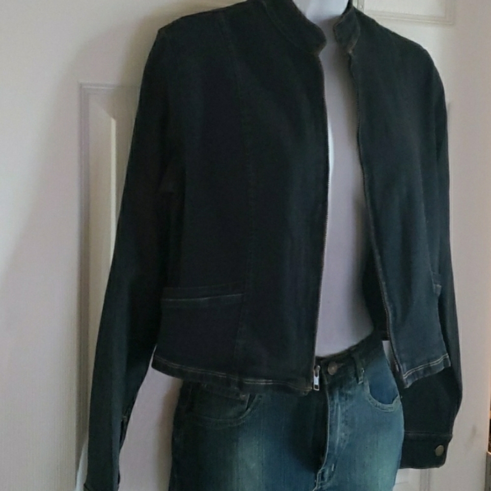 Final touch denim jacket size large